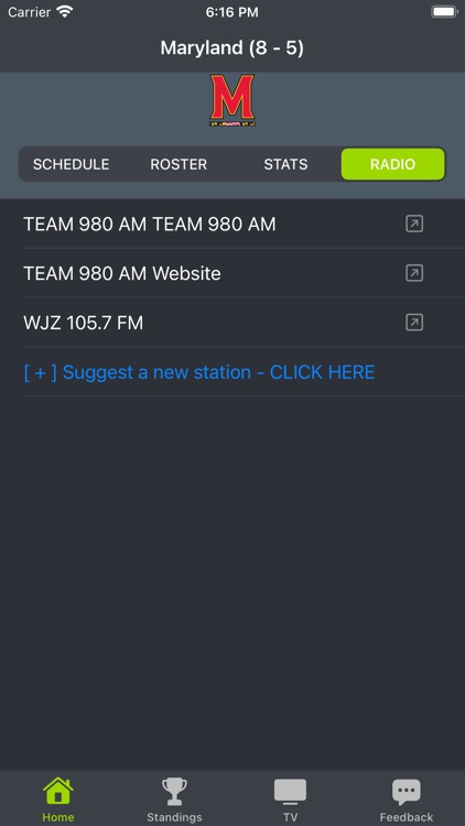 Maryland Football Schedules screenshot-3
