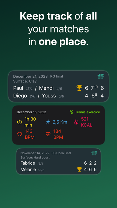 Statennistics: Tennis tracker Screenshot