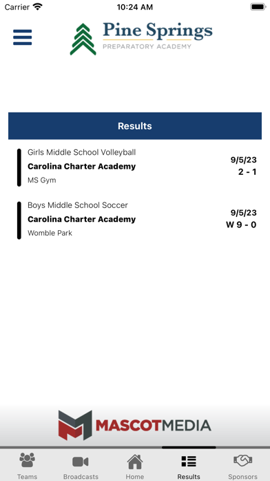 Pine Springs Athletics Screenshot