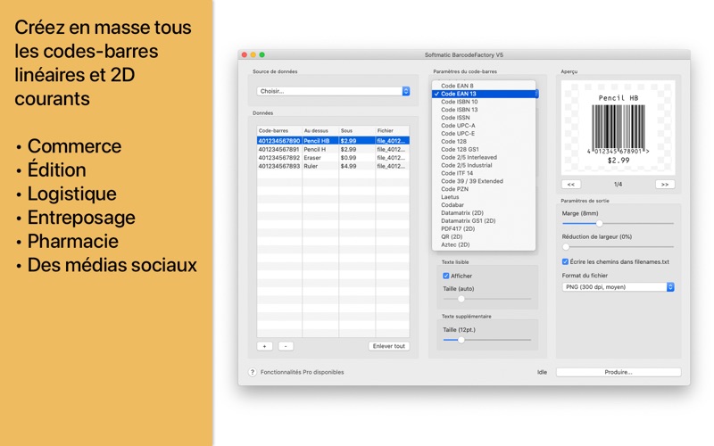 Screenshot #1 pour Softmatic BarcodeFactory V5