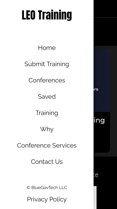 LEO Training Finder Screenshot