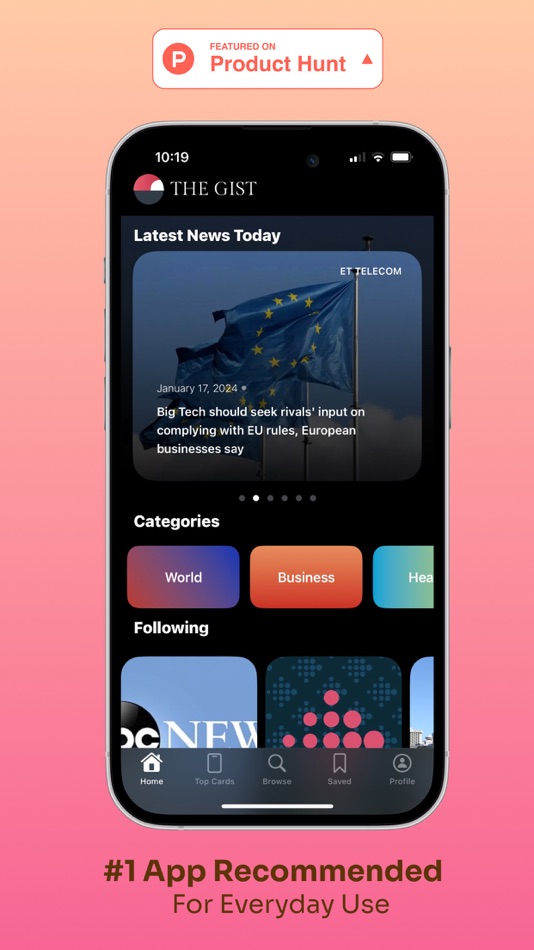 #4. The Gist - Summarized News (iOS) โดย: Gist Technologies Inc.