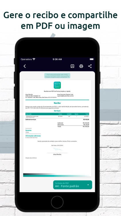 Atual Recibo: Recibo em PDF