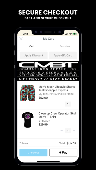 Combat Iron Apparel Co. Screenshot