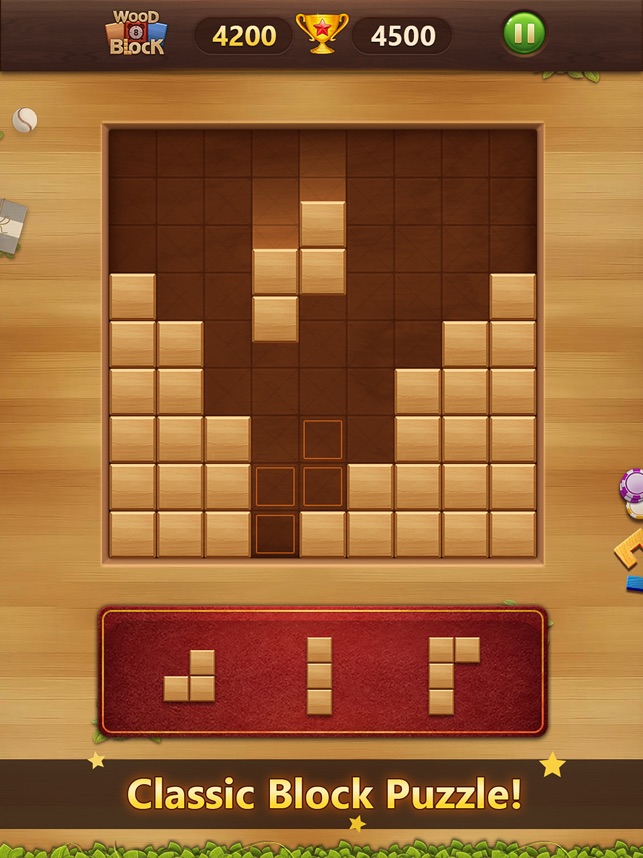 Wood Brick Puzzle Game - Wood Block Puzzle Free Game - Classic Woody Blocks  Fun Game::Appstore for Android