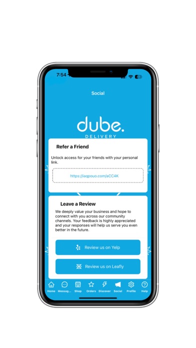 DUBE.Delivery. Screenshot