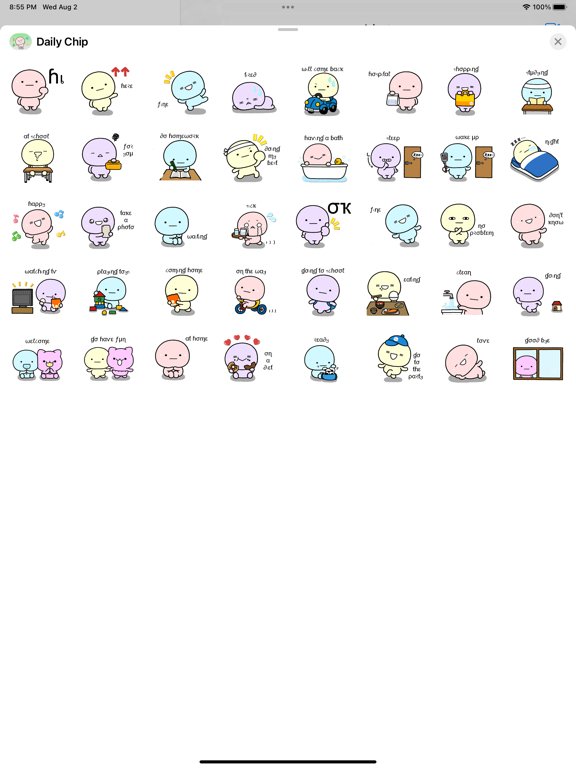 Screenshot #4 pour Daily Chip Stickers Pack
