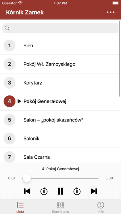 Kórnik Zamek Audioprzewodnik Screenshot