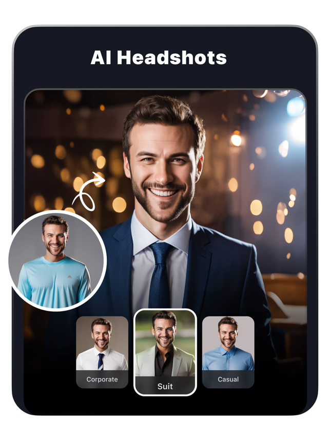 ‎Gerador de headshot e captura de tela de imagem AI