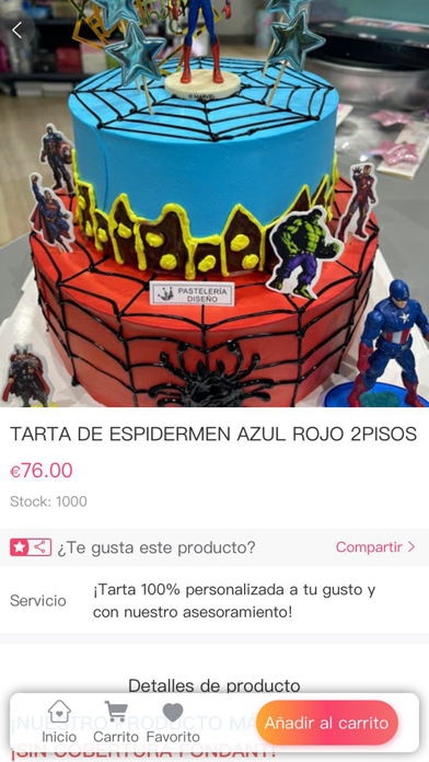 Pastelería Diseño Screenshot