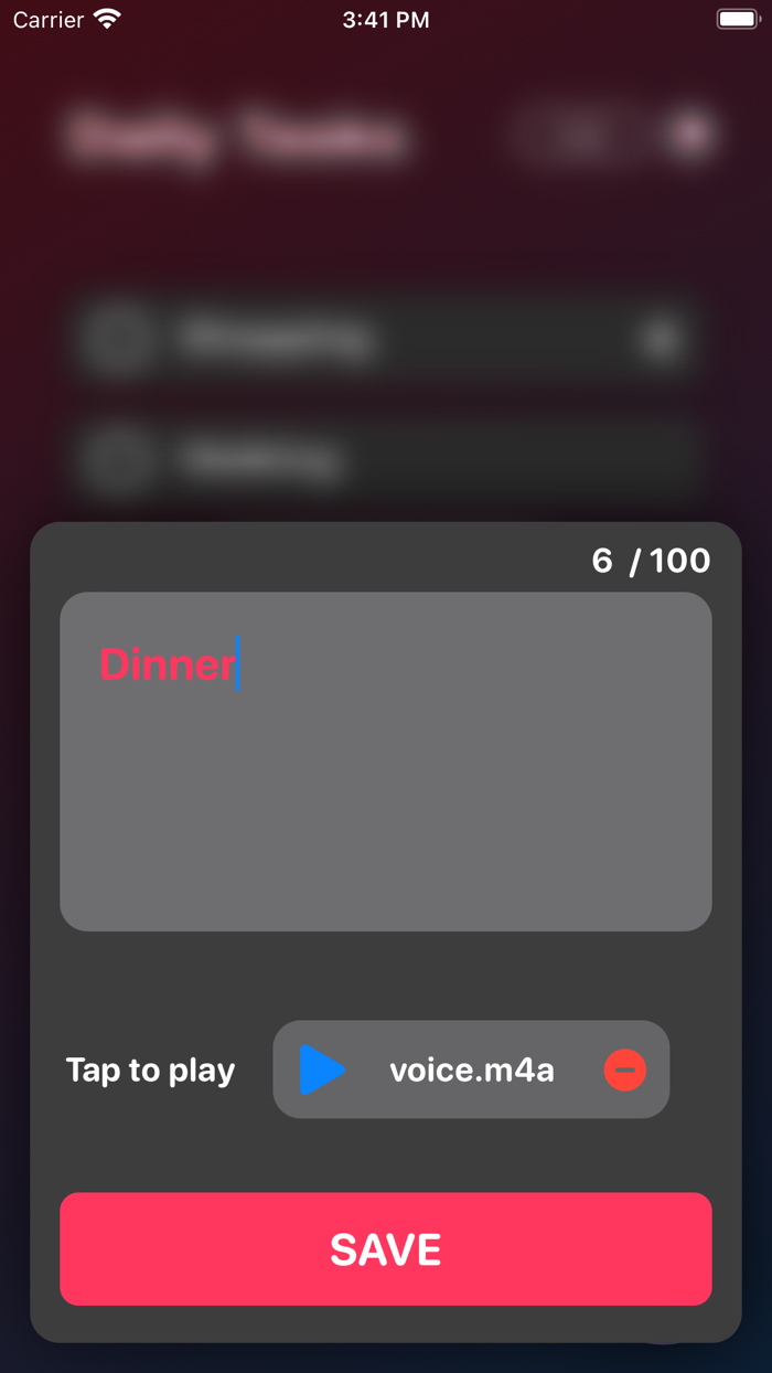 Daily Tasks and Voices