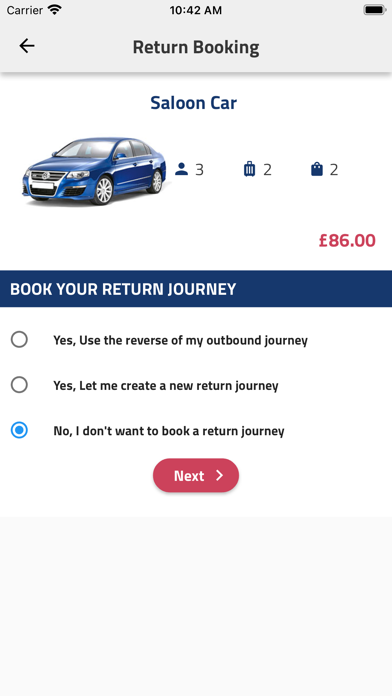 BA Transfer Screenshot