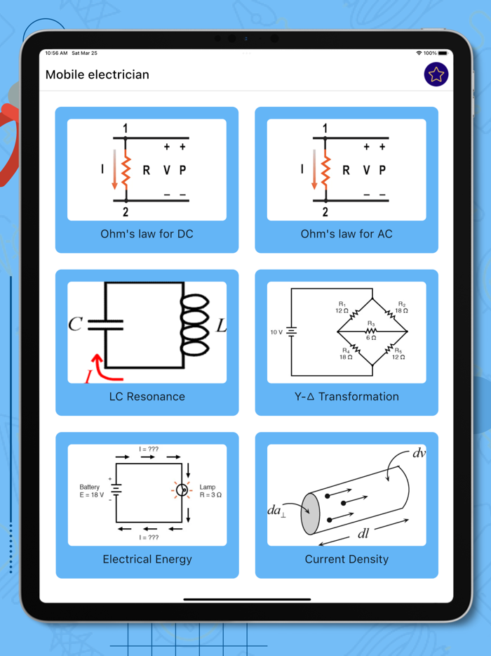 Mobile Electrician Calculator