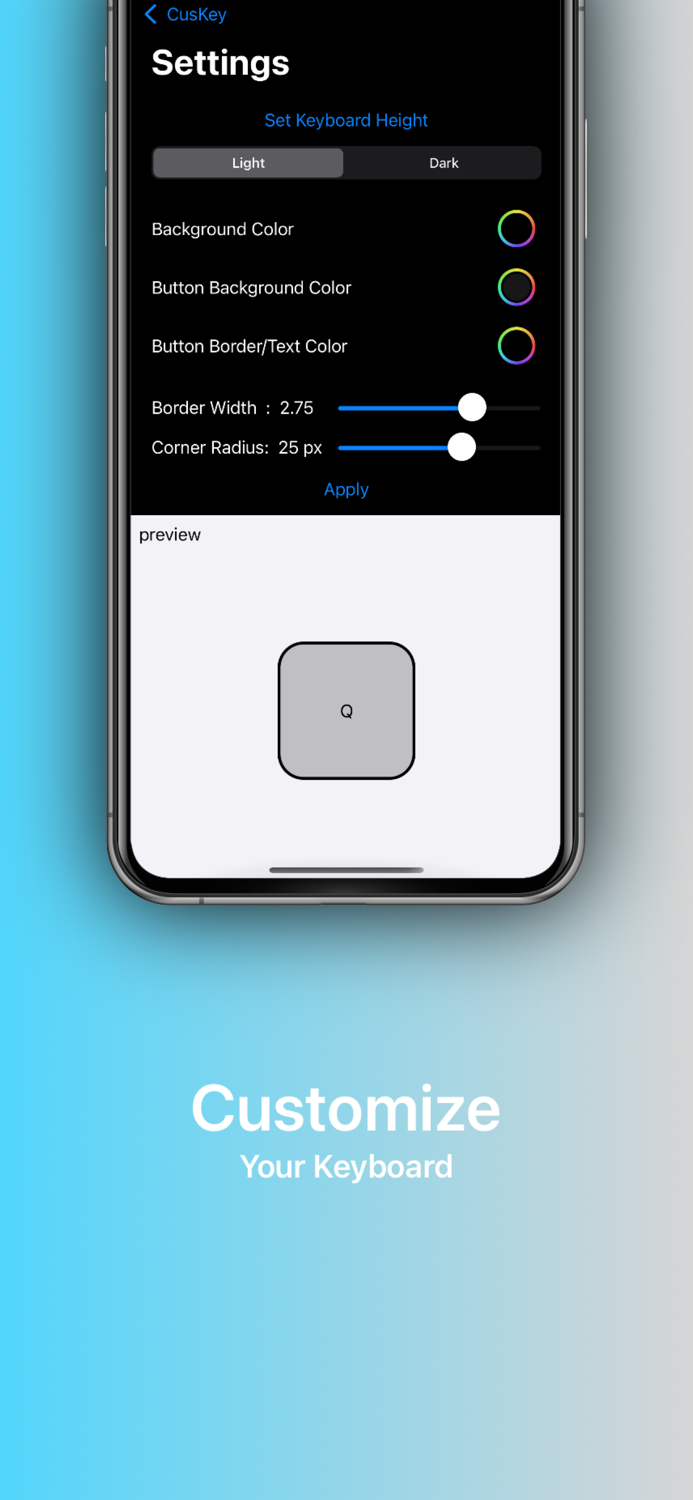 CusKey Customizable Keyboard