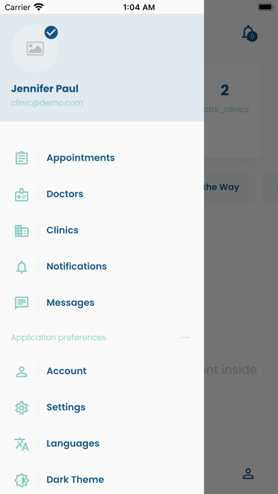 Clinical Providers Screenshot