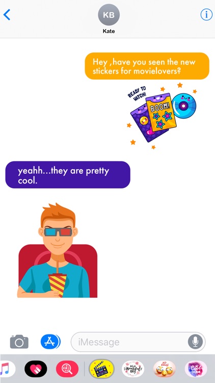 Moviegoers Stickers-Animated