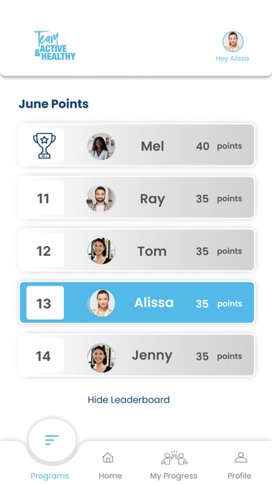 Team Active & Healthy Screenshot 3 - AppWisp.com Team Active & Healthy Screenshot 3 - AppWisp.com