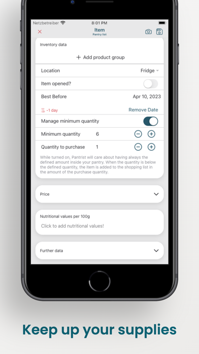 Pantrist - Shopping & Pantry Screenshot