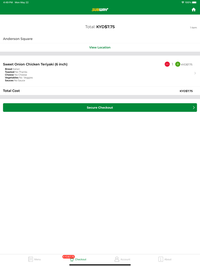 Subway Cayman Islands