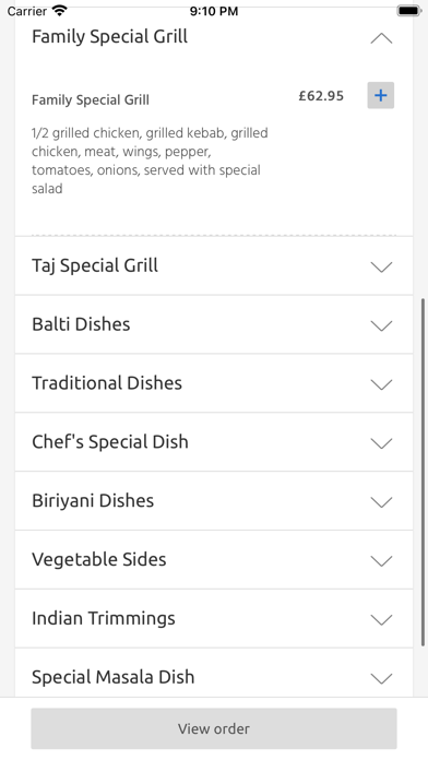 Taj Tandoori, Hull Screenshot