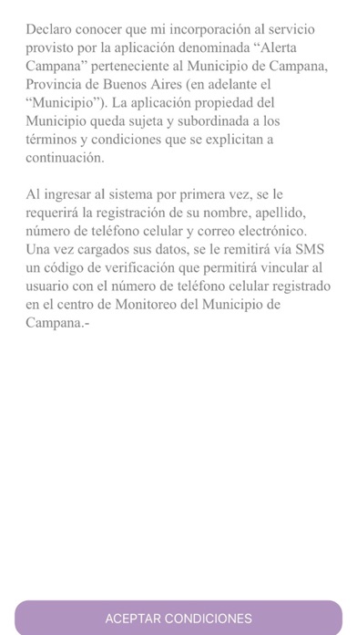 Campana Alerta Screenshot