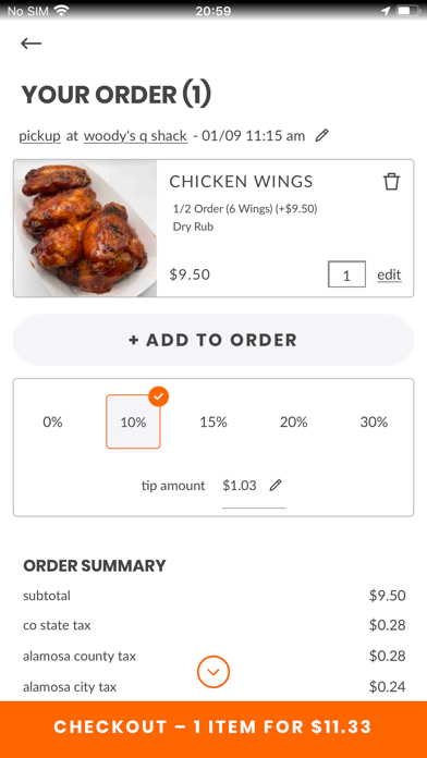 Woody's Q Shack BBQ iPhone screenshot 4 - Food & Drink app