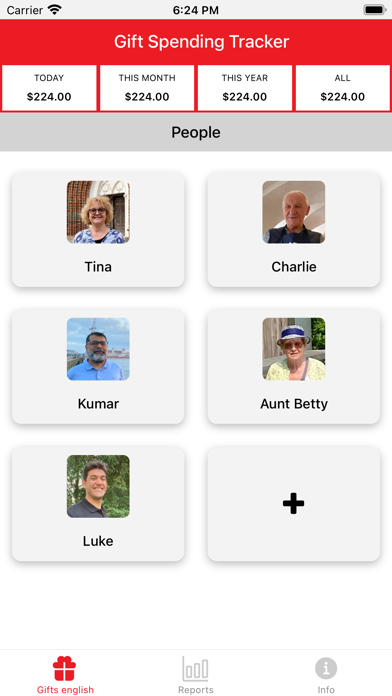 Screenshot #1 pour Gift Spending Tracker