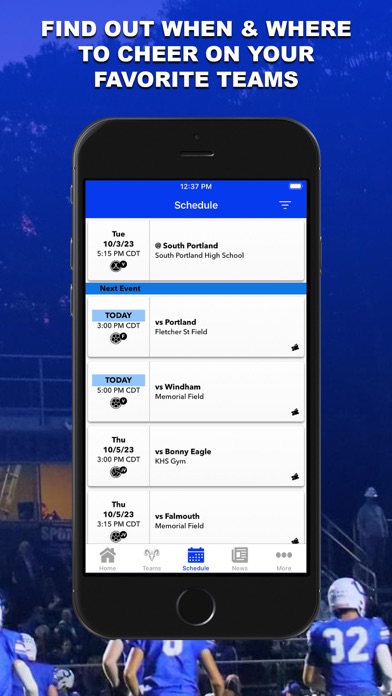 Kennebunk Rams Athletics Screenshot
