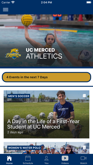 UC Merced Athletics Screenshot