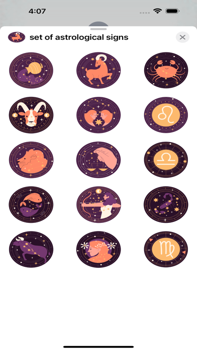 set of astrological signs Screenshot