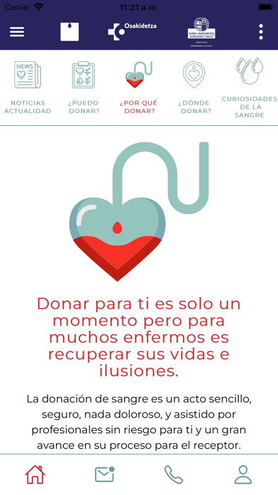 Donantes de Sangre Screenshot