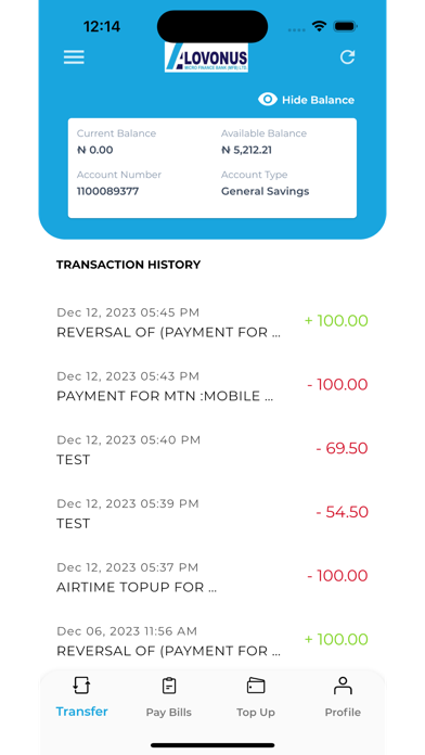 Lovonus Mobile Screenshot
