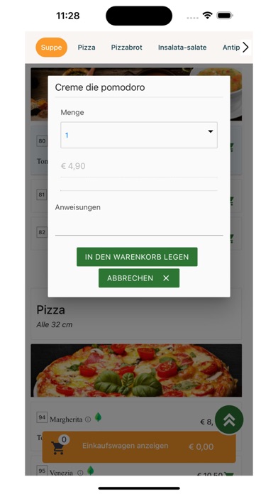 Bella Vista Pizzeria Screenshot