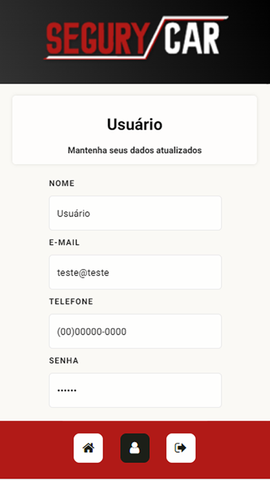 Aplicativo Segurycar Screenshot