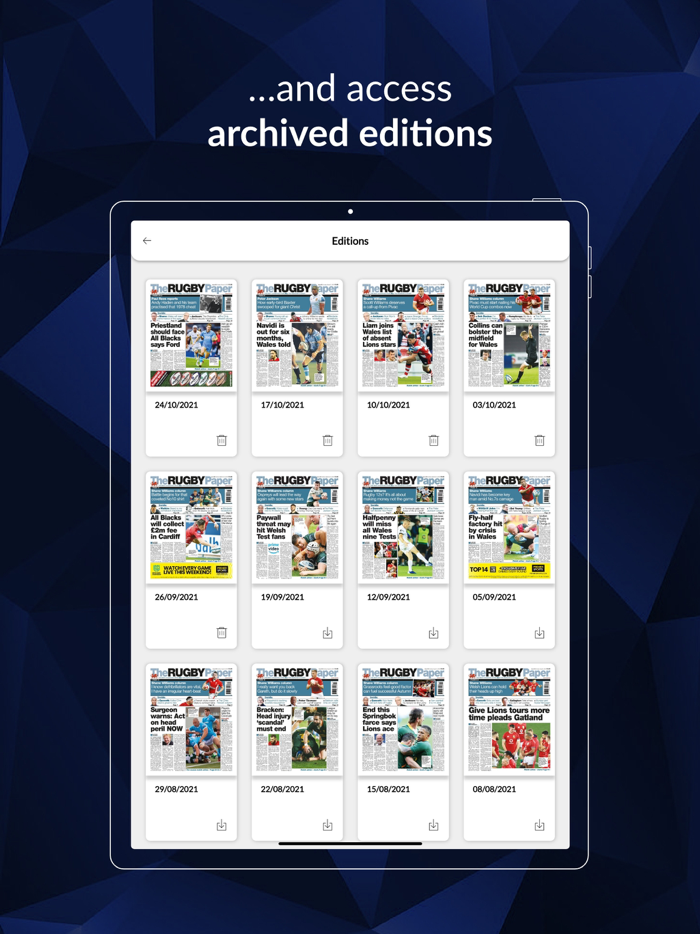 Rugby Paper - Welsh Edition