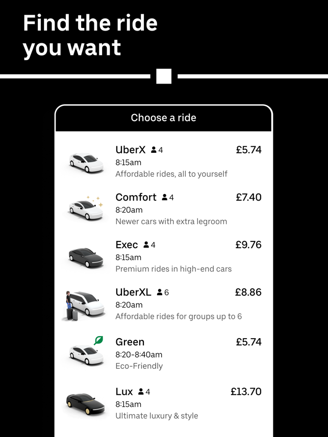 ‎Uber - Request a ride Screenshot