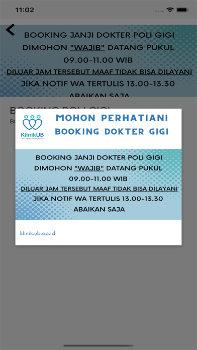 Klinik UB - Booking Janji Screenshot