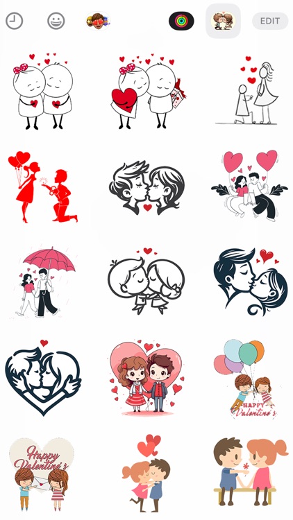 Love Couple Stickers Animated