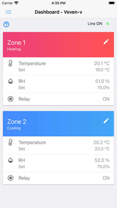 Screenshot 1 of Veven Thermogrid App
