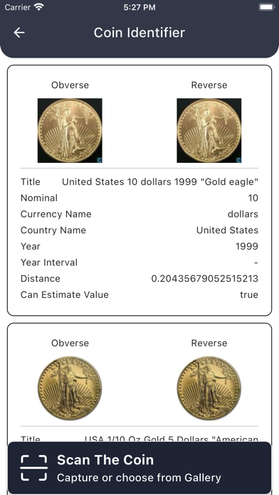 Screenshot #3 pour Coin Identifier Coin Scanner