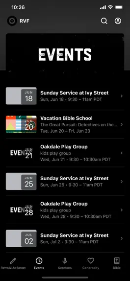Game screenshot RVF Church App apk
