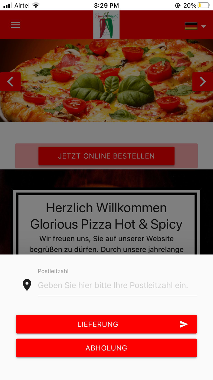 Glorious Pizza Hot and Spicy