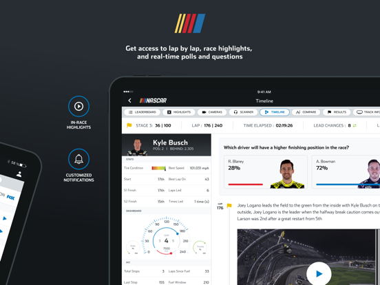NASCAR MOBILE iPad app afbeelding 3