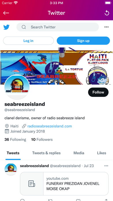 Radio Seabreeze Island FM Screenshot