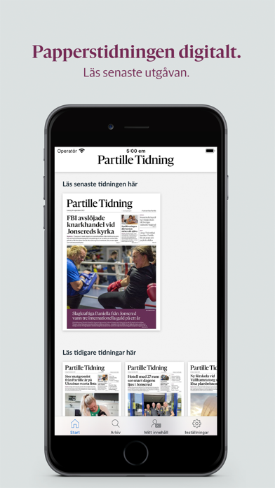 Partille Tidning e-tidning Screenshot