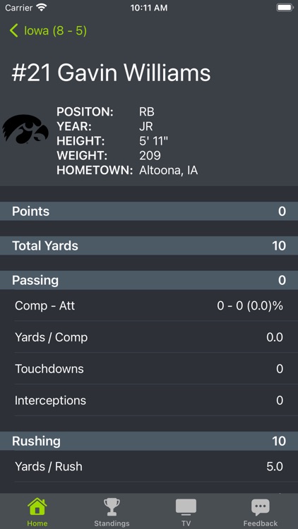 Iowa Football Schedules screenshot-6