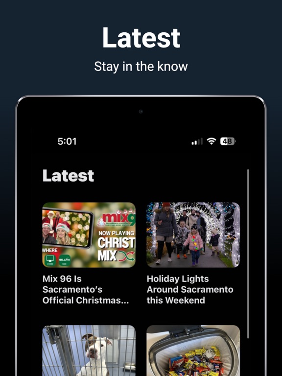 MIX 96 Sacramento iPad screenshot 5 - Music app