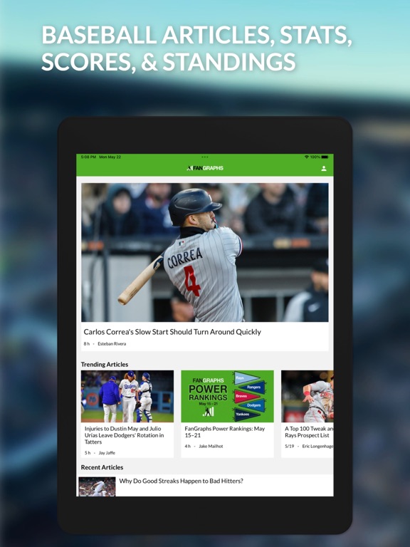 FanGraphs iPad screenshot 1 - Sports app