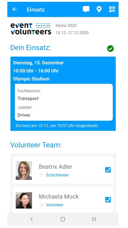 Eventvolunteers App