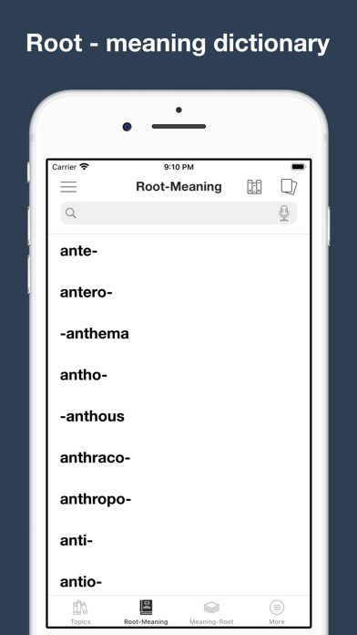 Word Root Dictionary Screenshot